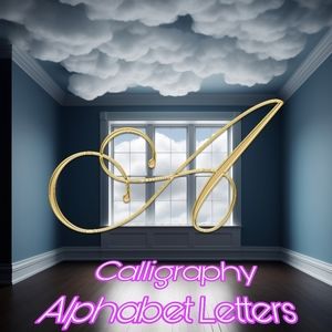 14KT Gold Filled Calligraphy Alphabet Letters